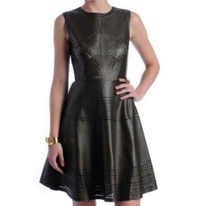 South Moon Under Faux Leather Cocktail Dress